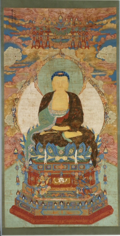 Amitabha Buddha Enthroned under a Canopy, 1609, 