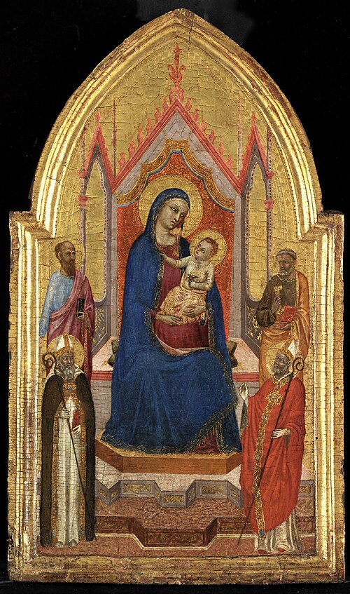 Madonna and Child Enthroned with Four Saints, , 