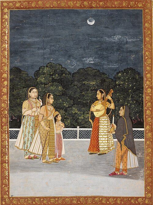 Women in a Garden on a Moonlit Night, 1744, 