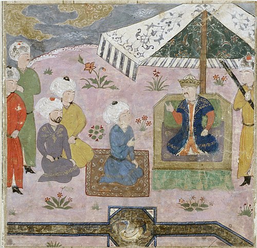 Miniature Painting of Audience Scene, 1470, 