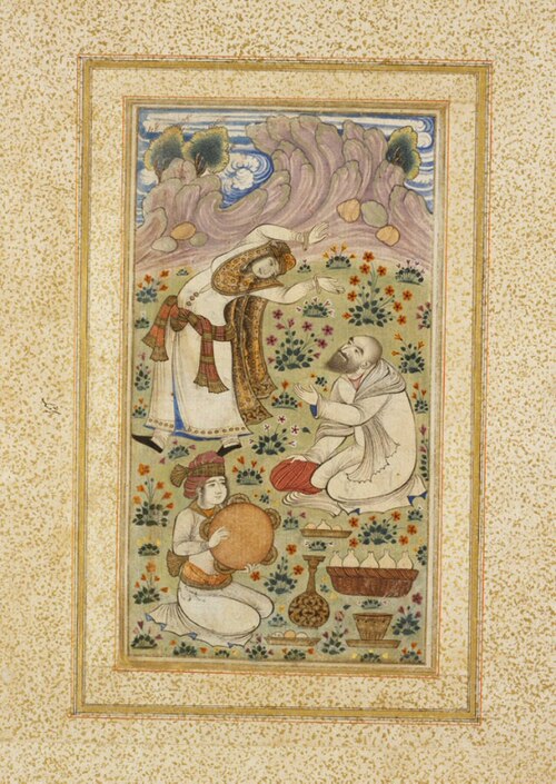 The Poet Hafiz Entertained by Two Women, 1650, 
