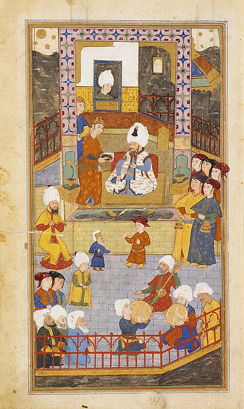 Sultan Murad III Receiving a Book, 1585, 