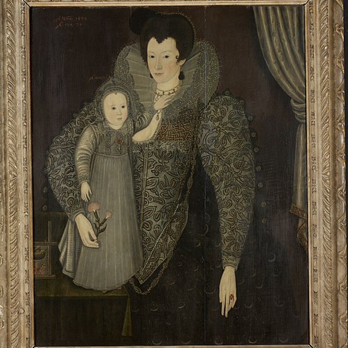 Lady Anne Newdigate and Child, 1598, 