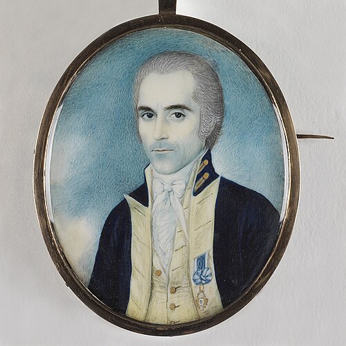 Portrait of Captain Samuel Snow of Providence, RI, wearing the Order of Cincinnati, 1800, 