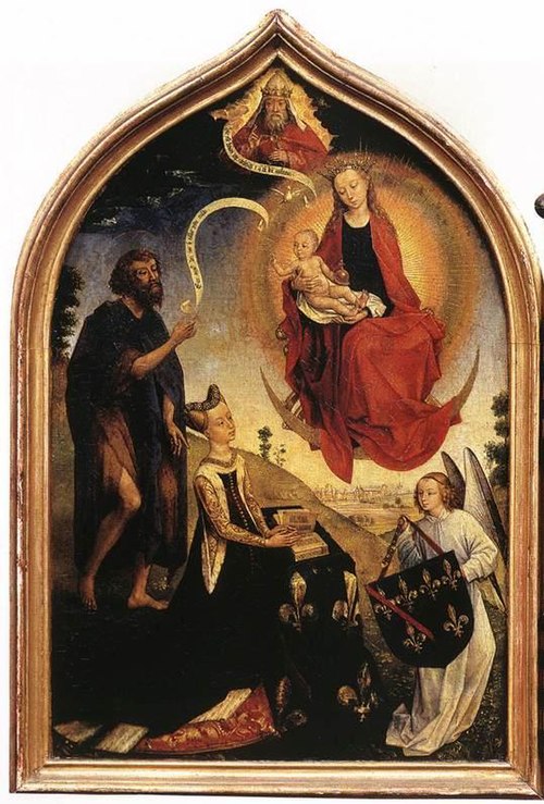 La Vierge et l'Enfant Jésus apparaissant à Jeanne de France, 1450, 