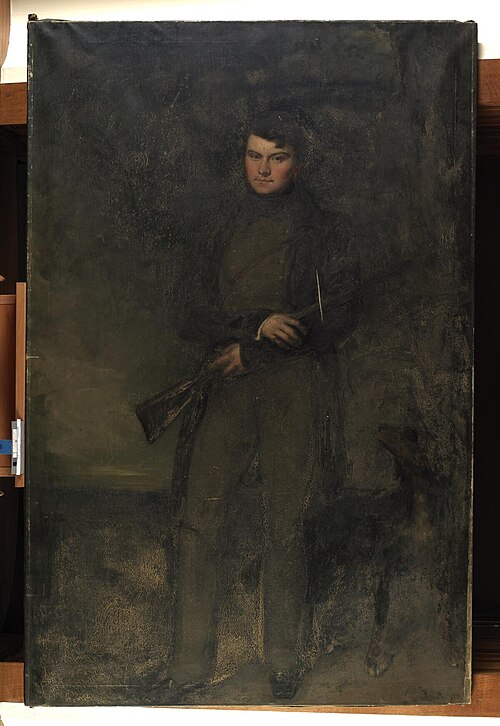 Gentleman huntsman with dog, 1820, 
