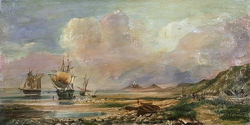 Coastal scene, 1880, 