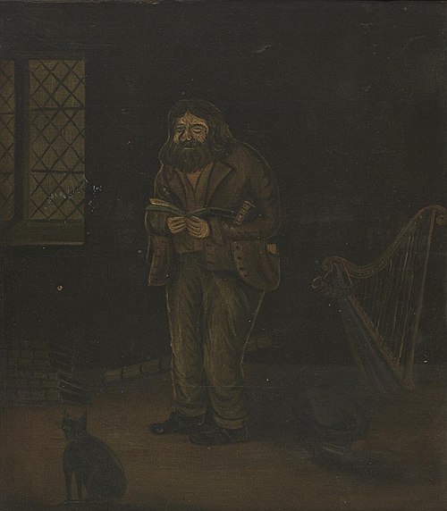 Dick Aber Daron old Welsh poet, 1850, 