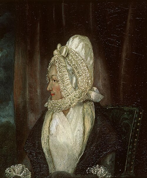 Portrait of a lady in white bonnet, 1800, 