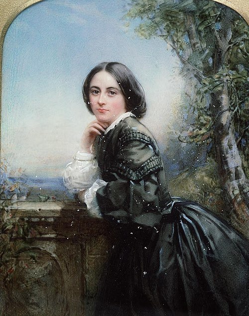 Portrait of lady in dark dress, 1800, 