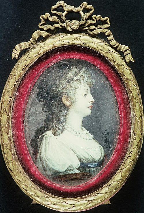 Portrait of lady in pale green dress, 1800, 
