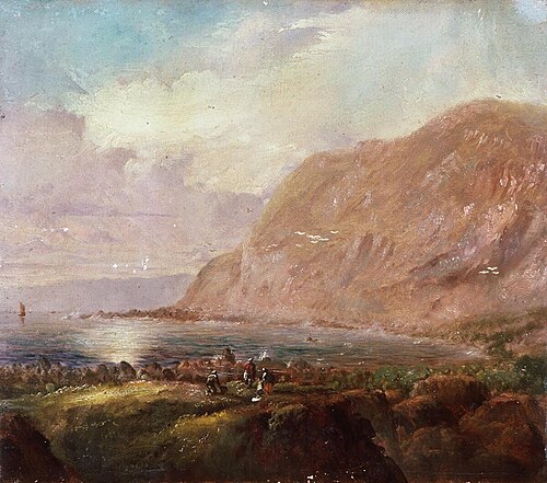 Shoreline with cliffs, 1870, 