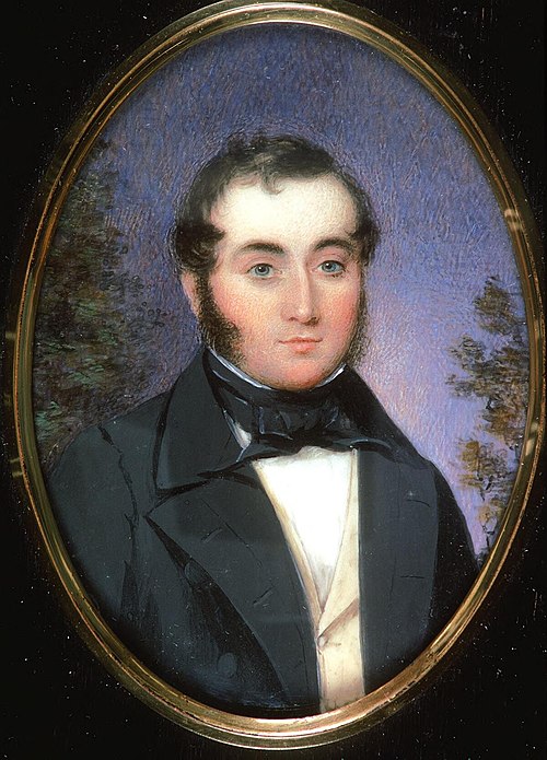 Gentleman in black coat, 1856, 