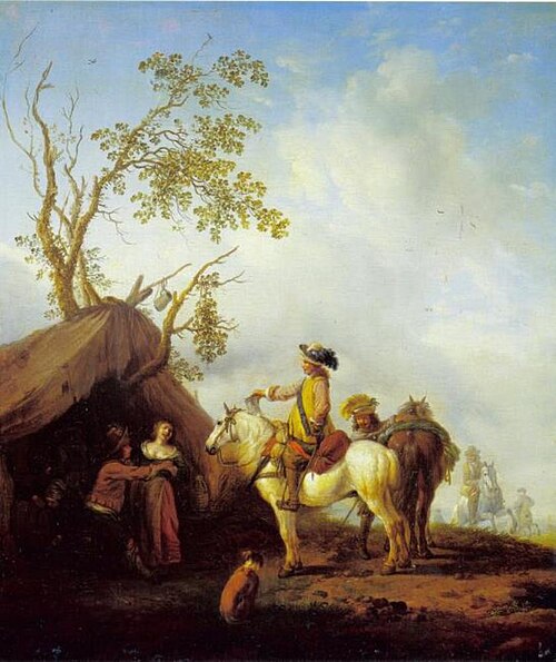 Horsemen before a Camp Follower's Tent, 1687, 