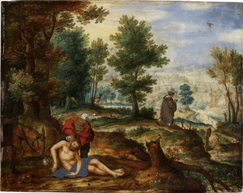 Landscape with the Good Samaritan, 1597, 