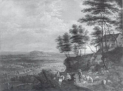 Landscape with Herd of Cattle before a Panoramic View, 1665, 
