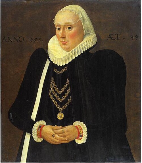 Portrait of Justina von Holzhausen, 1587, 