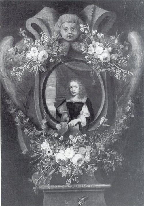 Portrait of a Man Wreathed by Flowers, 1655, 