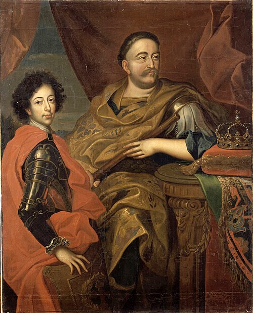 Portrait of John III Sobieski with his son., 1680, 