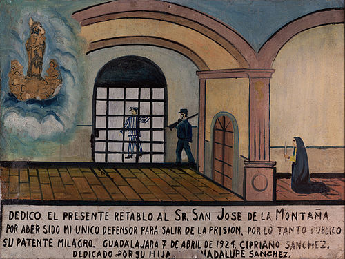 Votive ofering dedicated to Lord Saint Joseph, 1924, 