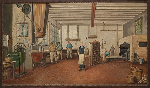 Schilderij 'Het Bakken', , 