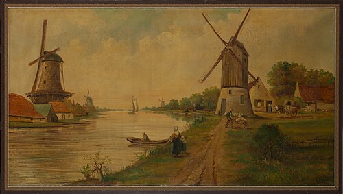 schilderij 'Het malen', , 