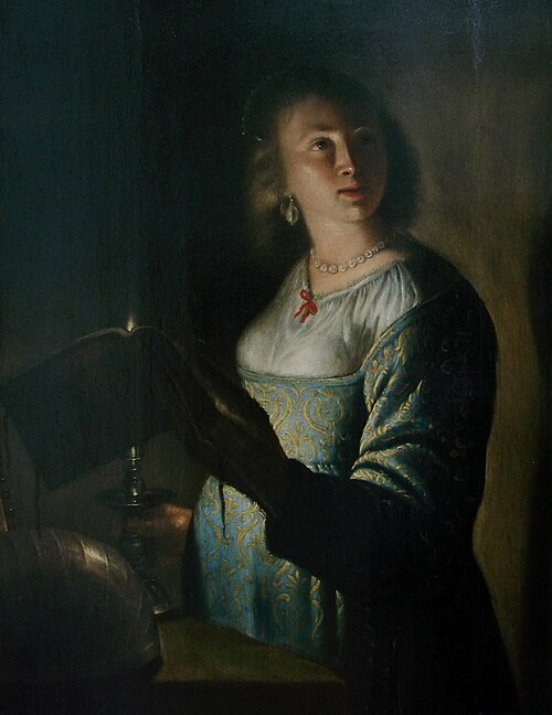 Jeune fille à la chandelle, 1700, 