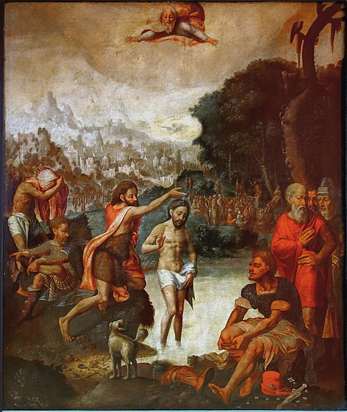 La baptême du Christ, 1600, 