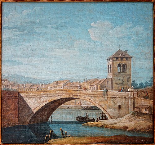 Un pont sur un canal, 1800, 