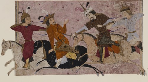 Samson Fighting with Kaghan Shah, 1399, 