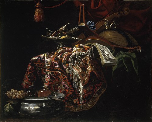 Still Life with Musical Instruments, 1650, 