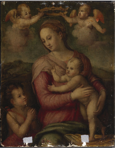 The Virgin and Child with Saint John the Baptist and Angels, , 
