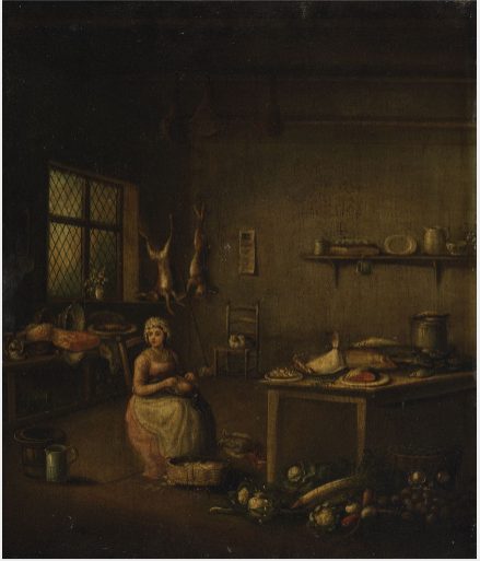 An Interior with Woman and Still Life, , 