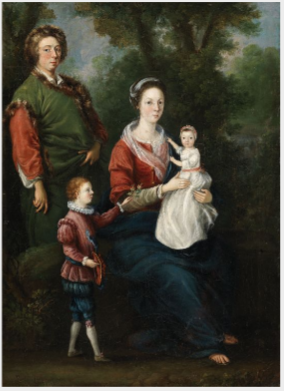 Portrait of Joseph Leeson, 1st Earl of Milltown with his Third Wife Elizabeth, their Daughter Cecili, 1772, 