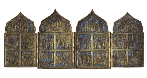 Four Leafed Folding Metal Icon, , 