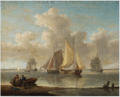 Sailing Ships off Shore, , 