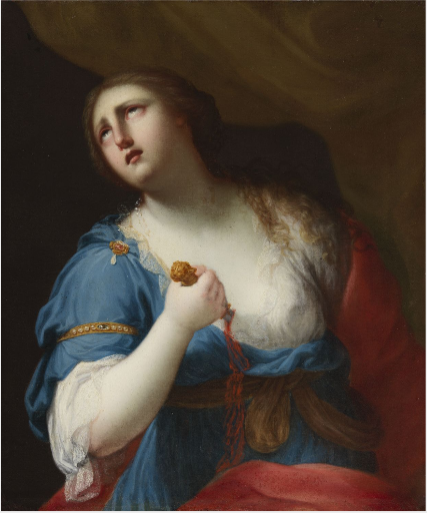 Lucretia Stabbing herself, , 