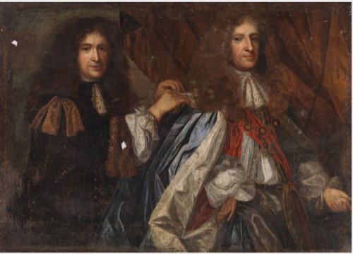 Double Portrait of two Gentlemen, 1690, 
