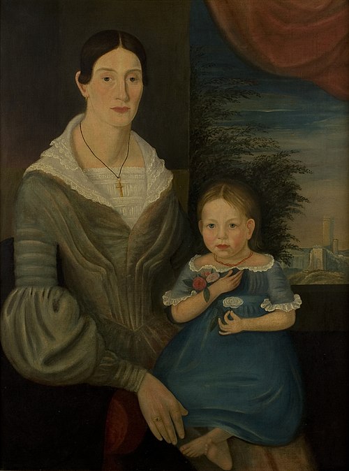 Mrs. John Casey and Daughter, 1843, 