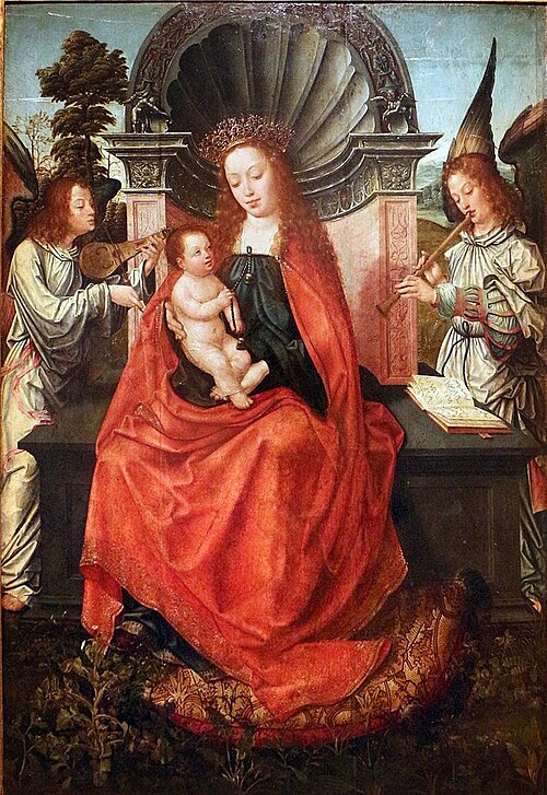 A Virgem Maria e o Menino Jesus com Anjos, 1510, 