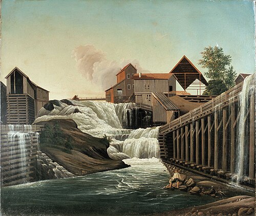 Beierbrua, Akerselva, 1800, 
