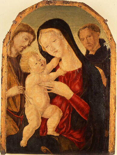 Madonna col Bambino e i santi Giovanni Battista e Antonio di Padova, 1450, 