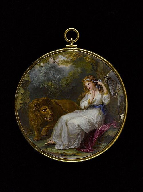 Una et le lion, d'après Angelica Kauffman, 1783, 