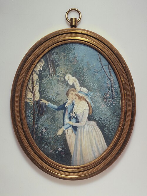 Couple se promenant dans un parc, 1900, 
