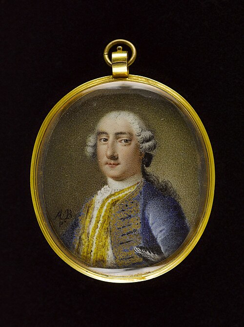 Portrait d'homme en habit bleu, 1740, 