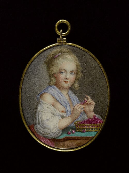 Jeune fille au panier de cerises, 1770, 