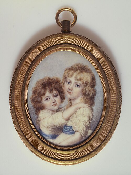Portrait de deux fillettes, 1850, 