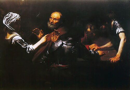 Le reniement de Saint Pierre, 1600, 