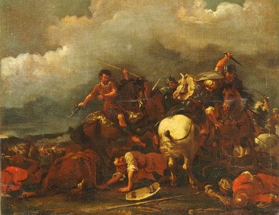 Італія. Батальная сцэна, 1700, 