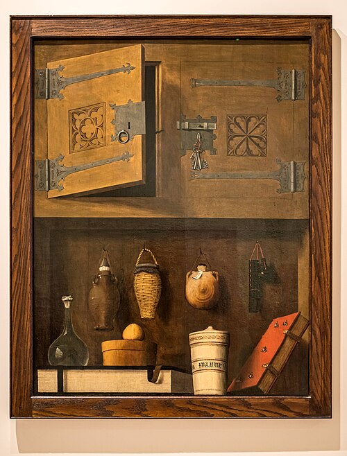 Nature morte aux bouteilles et aux livres, 1525, 